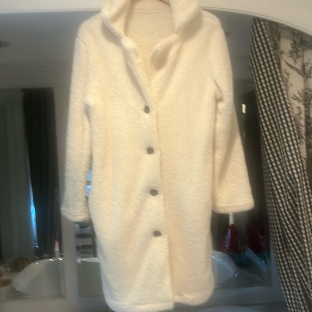 Cream colored teddy bear coat
